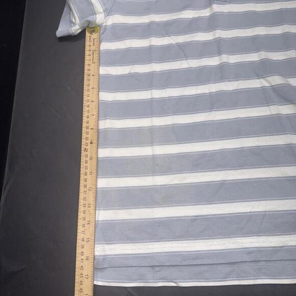 Victorinox Preppy Designer Quiet Luxury Striped Pima Cotton Golf Polo Shirt Smal - Picture 3 of 15